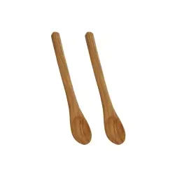 Metaltex Oliven-Holz Marmeladenlöffel, 2-teilig, Praktischer Schopflöffel zum sicheren Aufnehmen von Marmelade, 1 Set, 18 cm