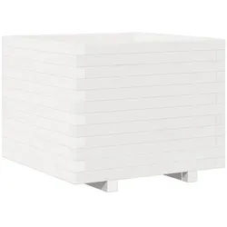 vidaXL Pflanzkübel 60 x 60 x 495 cm Pflanzkübel Blumenkübel Pflanzcontainer Pflanzgefäße weiß