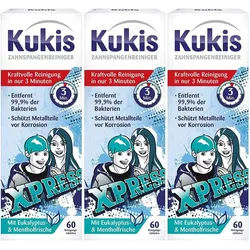 Kukident Kukis Zahnspangenreiniger Reinigungstabletten (Spar-Pack, [3-St. Entfernt 99,9% der Bakterien - mit Eukalytus- und Mentholfrische)