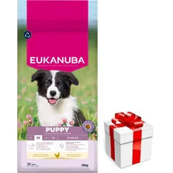 EUKANUBA Growing Puppy/Junior Medium Breed 15kg+Überraschung für den Hund