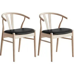 Hammel Furniture Holzstuhl Findahl by Hammel Frida (Set, 2 St), Massivholz, gepolsterte Sitzfläche, versch. Farbvarianten beige|grau