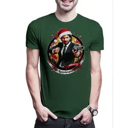 Urban Backwoods Print-Shirt Merry John Christmas Herren T-Shirt Happy Santa X-Mas Claus Wick (1-tlg) Weihnachten Weihnachtsmann Nikolaus Winston grün XL