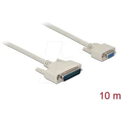 DELOCK 86877 - Serielles Kabel D-Sub 25 Stecker zu D-Sub 9 Buchse 10 m