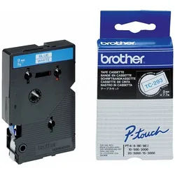 Brother Druckerband Schriftband TC-293 TC293, 9 mm blau auf weiß