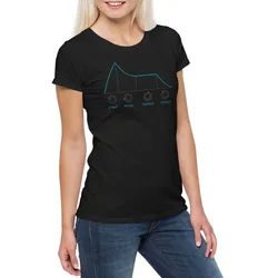 Urban Backwoods Print-Shirt Synthesizer ADSR I Damen T-Shirt Electro Techno Acid LFO Musik Music (1-tlg) DJ MC Elektro 90s schwarz L