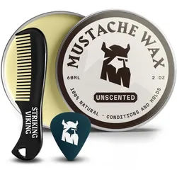 Striking Viking Schnurrbartwachs und Kamm Ohne Duft 60 ml