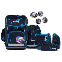 ergobag Schulranzen Cubo Light (5tlg., inkl. Federmäppchen, Schlamperrolle, Sportbeutel und Kletties)