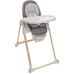 Chicco Hochstuhl , Naturfarben, Beige, Grauweiß , Kunststoff , 57x79-104x90 cm , Fußstütze verstellbar, Essbrett abnehmbar, höhenverstellbar, zusammenklappbar, Bezug waschbar , Füttern