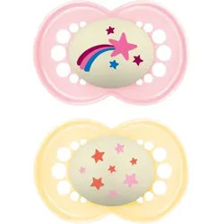 MAM Original Night 6m+ Schnuller Yellow/ Pink 2 St.