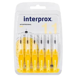 INTERPROX reg mini gelb Interdentalbürste Blister 6 St