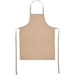 Novel Schürze , Creme , Textil , Uni , Oeko-Tex® Standard 100 , Nackenband verstellbar, Tasche , Heimtextilien, Geschirrtücher & Schürzen, Kochschürzen