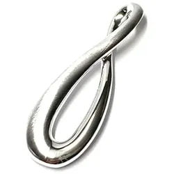Edelschmiede925 Ohrstecker-Set Unendlichkeit lang Anhänger 925 Silber teilweise matt Kettengleiter