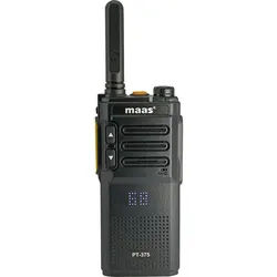 Maas Elektronik Walkie Talkie MAAS Elektronik PT-375 3702 PMR-Handfunkgerät 1er Set schwarz