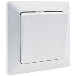 ChiliTec MILOS Wechsel-Schalter, UP, weiß matt 250V~/ 10A, inkl. Rahmen, Steckanschluss