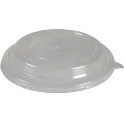 ABENA® Deckel für Pappschalen, transparent, PP, Ø 14,5 cm, Praktischer Einwegdeckel zum Verschließen der Take-away Pappschalen, 1 Packung = 50 Stück