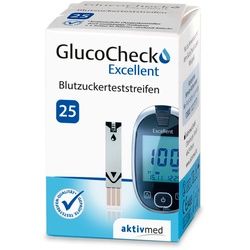GlucoCheck Excellent Teststreifen (25 Stück) zur Diabetes-Kontrolle 25 St