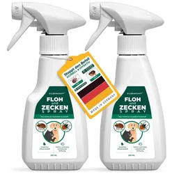 Silberkraft Insektenspray Floh- und Zeckenspray für Hund, Katze & andere Haustiere, 500 ml, 2-St., ideales Anti-Zecken Mittel, gegen Flöhe, Zecken, Parasiten, Ungeziefer