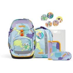 ergobag pack Comic Adventure Edition 6-teiliges Schulrucksack-Set 2024 TagträumBär