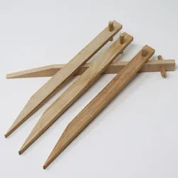 50 Erdanker aus Buchenholz I Holz Bodenanker Holzpflock Befestigungsanker