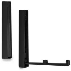 SO-TECH® Klapphaken BARI aus Metall, Höhen 80 - 120 mm, Lochabstände 32-70 mm, (2-St), 120 x 16 x 15 mm, schwarz, 2 Stück inkl. Schrauben schwarz 12 cm
