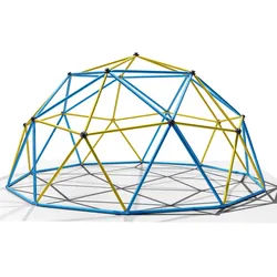 Klettergerüst 360x360x180cm DomeClimber Kinder Kletterkuppel Geodome 12FT - blau/gelb