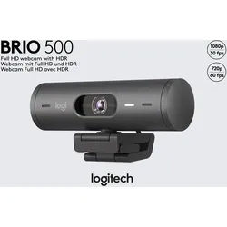 Logitech Webcam BRIO 500, Full HD 1080p, grafit 1920x1080, 30 FPS, USB-C, Privacy Shutter, Retail