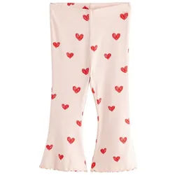 Next Leggings Gerippte Leggings mit ausgestelltem Bein (1-tlg) rosa 86-92 (18-24 Mon.)