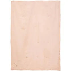 Atmosphera for kids Tagesdecke Lili 100/140 cm , Rosa , Naturmaterialen , Rechteckig , 100x140 cm , Heimtextilien, Bettwäsche & Leintücher, Tagesdecken