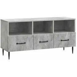 vidaXL TV-Schrank 102 x 34,5 x 50 cm TV-Schränk Betongrau 102x34,5x50 cm Holzwerkstoff grau