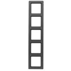 Berker 10156086 Rahmen 5-fach, Q.1, anthrazit samt