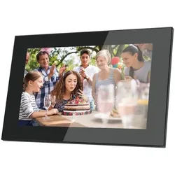 Frameo Digital Picture Frame 10" in glass - Black