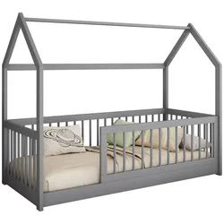 Mirjan24 Hausbett Greta 80 , Grau , Holz , Rechteckig , 80x180 cm , Babymöbel & Kindermöbel, Kinderzimmer & Jugendzimmer, Kinderbetten, Spielbetten