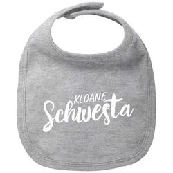 Bavariashop Lätzchen Lätzchen "Kloane Schwesta" grau