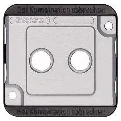 Zentralplatte für Antennensteckdosen (mattsilber)