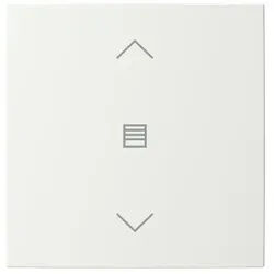 Busch-Jaeger LFJW/A.1.55.11-914 Abdeckung Wippe 1-fach mit Symbol "Jalousie und Pfeile", alpinweiß glänzend, Busch-balance SI, KNX