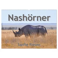 CALVENDO Wandkalender Nashörner - Sanfte Riesen (Wandkalender 2026 DIN A2 quer), CALVENDO Mo 59.4 cm x 1 cm x 42.0 cm