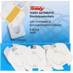 5 Stück Kinder Steckdosenschutz Teddy-Automatic Serie 6320, weiß 6320-001.01