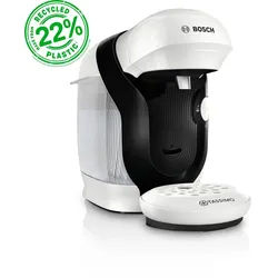 TASSIMO Kapselmaschine style friendly TAS114E, über 70 Getränke, platzsparend, geeignet für alle Tassen, Wassertank 0,7 L weiß