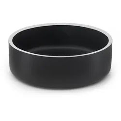 lionto Futternapf aus Edelstahl, robust & hygienisch, schwarz, Edelstahl, rutschfest, langlebig & stilvoll schwarz 825 ml | 17 cm x 17 cm x 5.5 cm