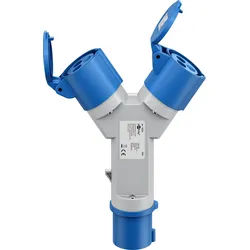 GOOBAY CEE-Adapter Y, 76236, Stecker zu 2x Kupplung