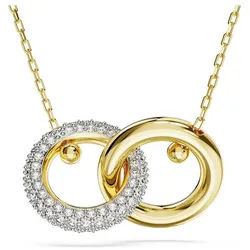 Swarovski Collier Swarovski Damen-Kette Metall Swarovski-Kristall gelb|goldfarben