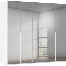 LeGer Home by Lena Gercke Kleiderschrank Schrank Garderobe Ankleide Schlafzimmer Flur SERINA Eyecatcher (3 verschiedene Ausstattungen BASIC/CLASSIC/PREMIUM (inkl. SOFT-CLOSE) in 6 Breiten (101 - 401 cm) mit Front Glas oder Dekor MADE IN GERMANY grau|weiß 251 cm x 223 cm x 61 cm