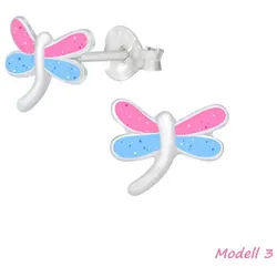 Order & Smile Schmuck Paar Ohrstecker Kinderohrstecker: Mädchen Ohrringe Silber „Libelle“ silberfarben