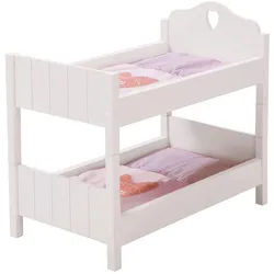 Roba Puppenetagenbett Fienchen , Weiß , Holzwerkstoff , Herz/Romantik , 30x45.5x52 cm , Spielzeug, Puppen & Puppenzubehör, Puppenzubehör