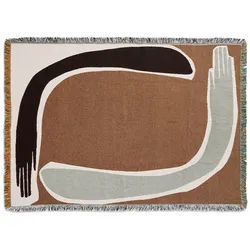 Plaids ferm LIVING, Braun / Rost, Stoff / Textil - 170 - 120