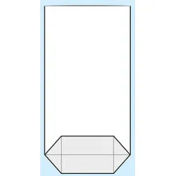 4000 Kreuzbodenbeutel, OPP-Folie 85 x 145 mm, transparent
