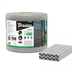 Zaunband 19cmx36m grau Zaun- Palisadenband Sichtschutz Lärmschutz BRADAS TOB2001936LGY