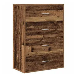 vidaXL Kommode 60 x 31 x 84 cm Kommode Sideboard mit Schubladen Altholz 60x31x84 cm S braun