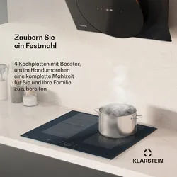 Klarstein Delicatessa 60 Flex Einbaukochfeld | 7000 W | Flexzone | Booster | Induktion Anthrazit