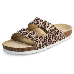 vitaform Damen Pantoletten Veloursleder Pantolette beige 35 EU